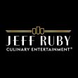 Logo of Jeff Ruby Culinary Entertainment. Logo of Jeff Ruby Culinary Entertainment.