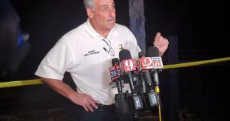 Sheriff Mike Chitwood addressing the media about the shootout involving two children in Florida.