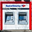 Bank of America ATM exterior with cash and deposit options. Bank of America ATM exterior with cash and deposit options.