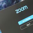 Zoom video conferencing platform login screen. Zoom video conferencing platform login screen.