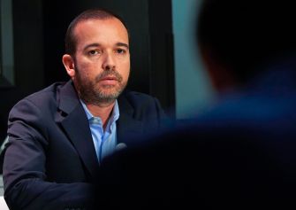 Eric Coomer, director of product strategy and security for Dominion Voting Systems, during a discussion.