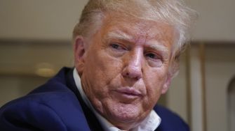 Former President Donald Trump during a press event, following his indictment by a Manhattan Grand Jury.