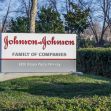 Signage for Johnson & Johnson, indicating its corporate identity and location. Signage for Johnson & Johnson, indicating its corporate identity and location.
