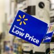 Walmart price tag displaying "Everyday Low Price" in a store aisle. Walmart price tag displaying "Everyday Low Price" in a store aisle.