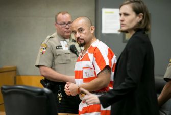 Areli Escobar, a Texas death row inmate, in court during legal proceedings related to his conviction.