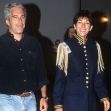 Ghislaine Maxwell and Jeffrey Epstein at an event, both appearing in casual clothing. Ghislaine Maxwell and Jeffrey Epstein at an event, both appearing in casual clothing.