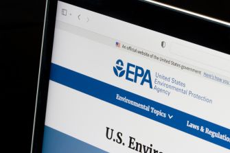 Screenshot of the U.S. Environmental Protection Agency (EPA) website.