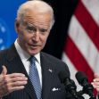 President Biden speaking at a podium with an American flag in the background. President Biden speaking at a podium with an American flag in the background.