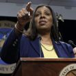 New York Attorney General Letitia James speaking during a press conference. New York Attorney General Letitia James speaking during a press conference.