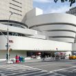 Exterior view of the Solomon R. Guggenheim Museum in New York City. Exterior view of the Solomon R. Guggenheim Museum in New York City.