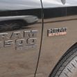 Close-up of the badge on a black RAM 1500 Classic featuring the HEMI 5.7 liter engine. Close-up of the badge on a black RAM 1500 Classic featuring the HEMI 5.7 liter engine.