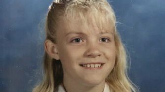 A childhood photograph of Michaela Garecht, a 9-year-old girl who disappeared in 1988.