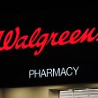Walgreens pharmacy sign at night. Walgreens pharmacy sign at night.