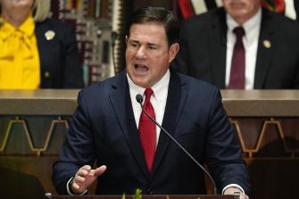 Arizona Governor Doug Ducey speaking at a public event.