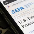 Close-up of a smartphone screen displaying the U.S. Environmental Protection Agency (EPA) website. Close-up of a smartphone screen displaying the U.S. Environmental Protection Agency (EPA) website.