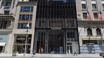 Valentino's flagship store in Manhattan, featured prominently in a lawsuit over unpaid rent and damages.