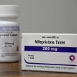 Bottles of mifepristone and misoprostol tablets used in medical abortion. Bottles of mifepristone and misoprostol tablets used in medical abortion.