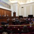 California Supreme Court courtroom during a session regarding probation sentencing limits. California Supreme Court courtroom during a session regarding probation sentencing limits.