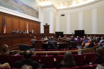 California Supreme Court courtroom during a session regarding probation sentencing limits.