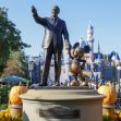 Statue of Walt Disney and Mickey Mouse at Disneyland, with Cinderella Castle in the background. Statue of Walt Disney and Mickey Mouse at Disneyland, with Cinderella Castle in the background.