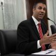 Ajit Pai, former chairman of the FCC, speaking during a congressional hearing. Ajit Pai, former chairman of the FCC, speaking during a congressional hearing.