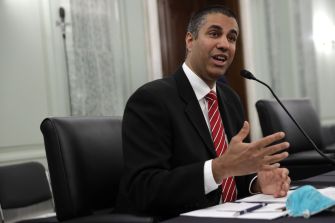 Ajit Pai, former chairman of the FCC, speaking during a congressional hearing.