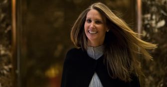 Former aide to Melania Trump, Stephanie Winston Wolkoff, smiling as she walks through a building.