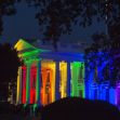 The White House illuminated in rainbow colors in celebration of LGBTQ+ rights and Biden's executive order on preventing discrimination based on gender identity and sexual orientation. The White House illuminated in rainbow colors in celebration of LGBTQ+ rights and Biden's executive order on preventing discrimination based on gender identity and sexual orientation.