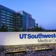 Exterior view of the UT Southwestern Medical Center, featuring the facility's signage and landscaped surroundings. Exterior view of the UT Southwestern Medical Center, featuring the facility's signage and landscaped surroundings.