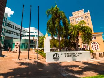 City of Miami Beach Police and Court Facility, where the Rodriguez family was sentenced for their involvement in a dark web scheme.