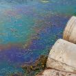 Water contamination at Camp Lejeune, North Carolina, showing pipes discharging polluted water with a rainbow sheen on the surface. Water contamination at Camp Lejeune, North Carolina, showing pipes discharging polluted water with a rainbow sheen on the surface.
