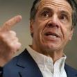Image of New York Governor Andrew Cuomo speaking, gesturing with his hand. Image of New York Governor Andrew Cuomo speaking, gesturing with his hand.