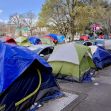 Tents set up in a homeless encampment in Portland, Oregon. Tents set up in a homeless encampment in Portland, Oregon.