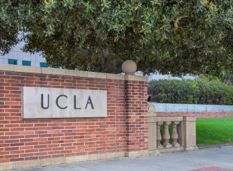 Sign at the entrance of the University of California, Los Angeles (UCLA).