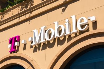 T-Mobile store sign displaying the company logo and branding.