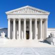 Image of the U.S. Supreme Court building on a clear blue day. Image of the U.S. Supreme Court building on a clear blue day.