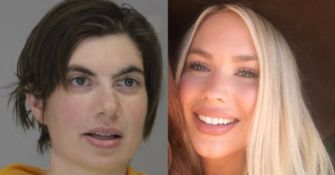 Mug shot of a woman involved in a wrongful arrest case alongside a photo of another woman.