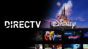 Logo images of DirecTV and Disney with a background of Disney's iconic castle.