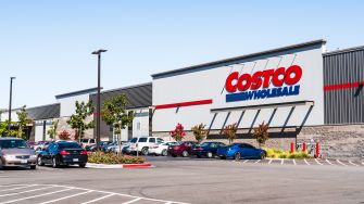 Costco store exterior with parking lot in view.