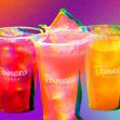 Cups of Panera Bread's charged lemonade, depicting vibrant colors and condensation. Cups of Panera Bread's charged lemonade, depicting vibrant colors and condensation.