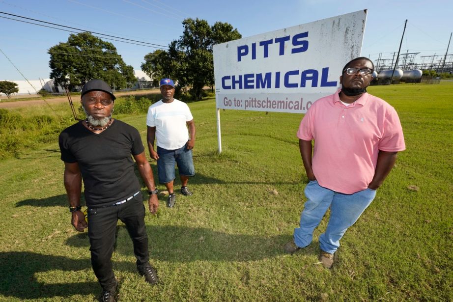 Richard Strong, 50, left, his brother Gregory Strong, 48, center and Stacy Griffin, 42, are among six Black farmworkers