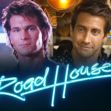 A promotional image for the film "Road House," featuring actors from the original and upcoming remake alongside the film's title in neon lettering. A promotional image for the film "Road House," featuring actors from the original and upcoming remake alongside the film's title in neon lettering.