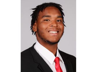Portrait of Devin Willock, a University of Georgia football player.