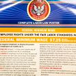 Minimum Wage Labor Law regulations poster information