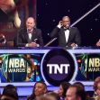 TNT broadcasters at the NBA Awards ceremony, featuring a panel discussion. TNT broadcasters at the NBA Awards ceremony, featuring a panel discussion.