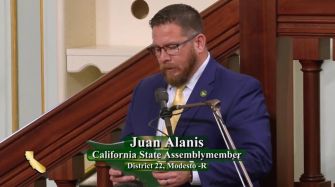 A California Assembly member speaking about a bill for age verification on pornography websites.