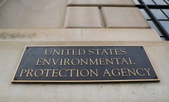 Sign displaying the name of the United States Environmental Protection Agency (EPA).