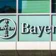 Bayer company logo displayed on a building exterior. Bayer company logo displayed on a building exterior.