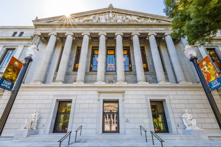 The Stanley Mosk Library and Courts Building housing the Court of Appeal