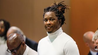 Young Thug in court following a legal ruling on the return of his seized assets.